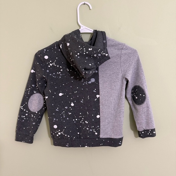 Andy & Evan Charcoal and Black splatter Hoodie sweatshirt - Picture 6 of 9